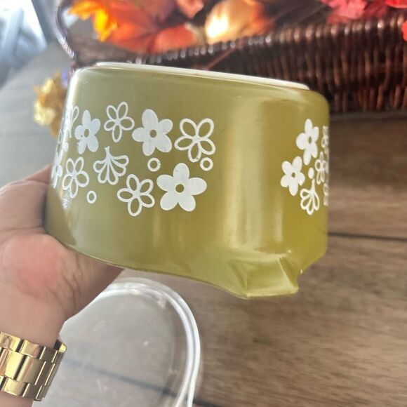 VTG Pyrex Daisy blossom 1Q casserole with lid 473 - Picture 5 of 8